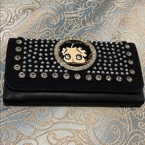 Black Studded Women's Clutch
